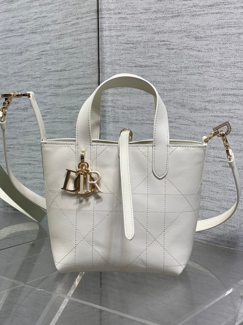 Toujours Vertical Small Bag — White