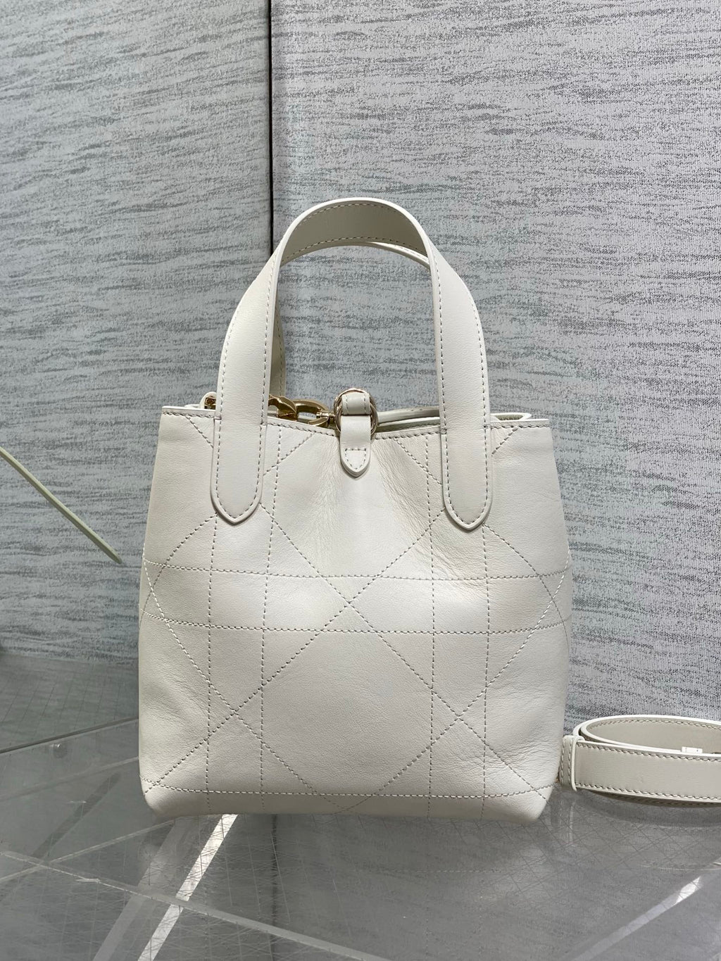Toujours Vertical Small Bag — White