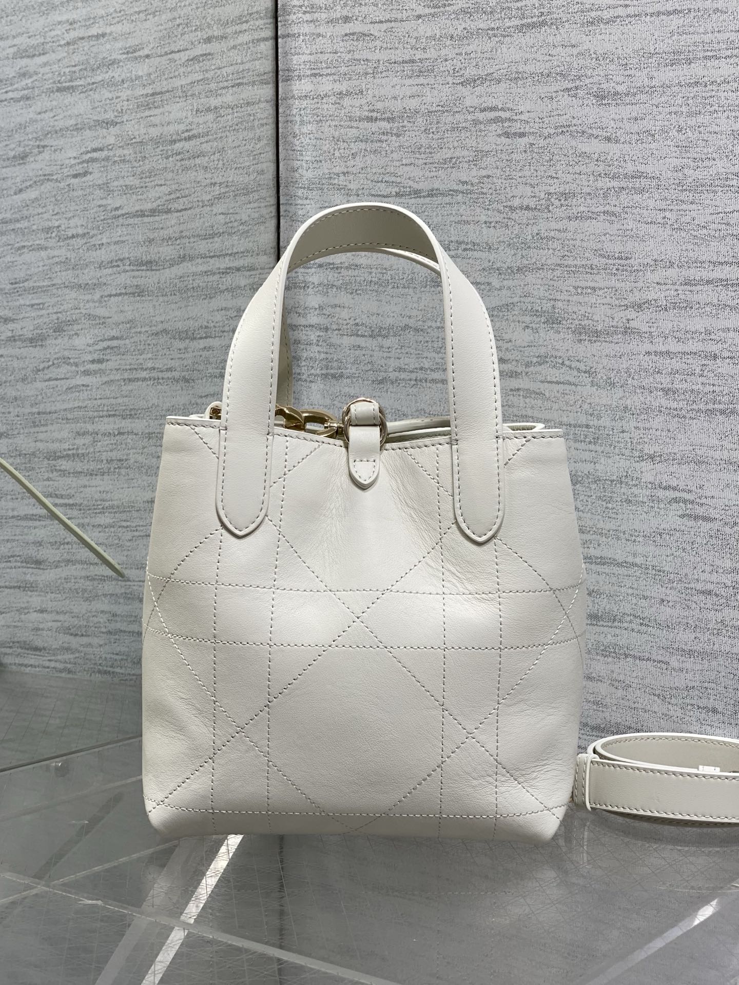 Toujours Vertical Small Bag — White