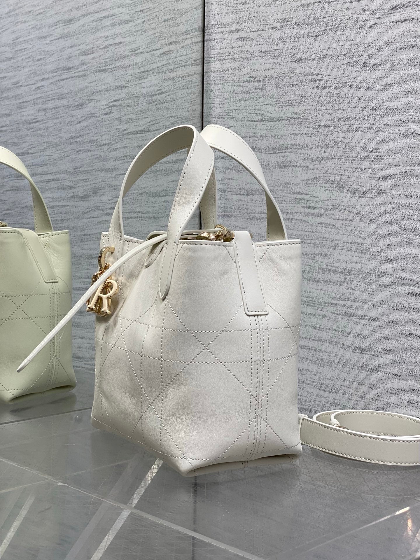 Toujours Vertical Small Bag — White