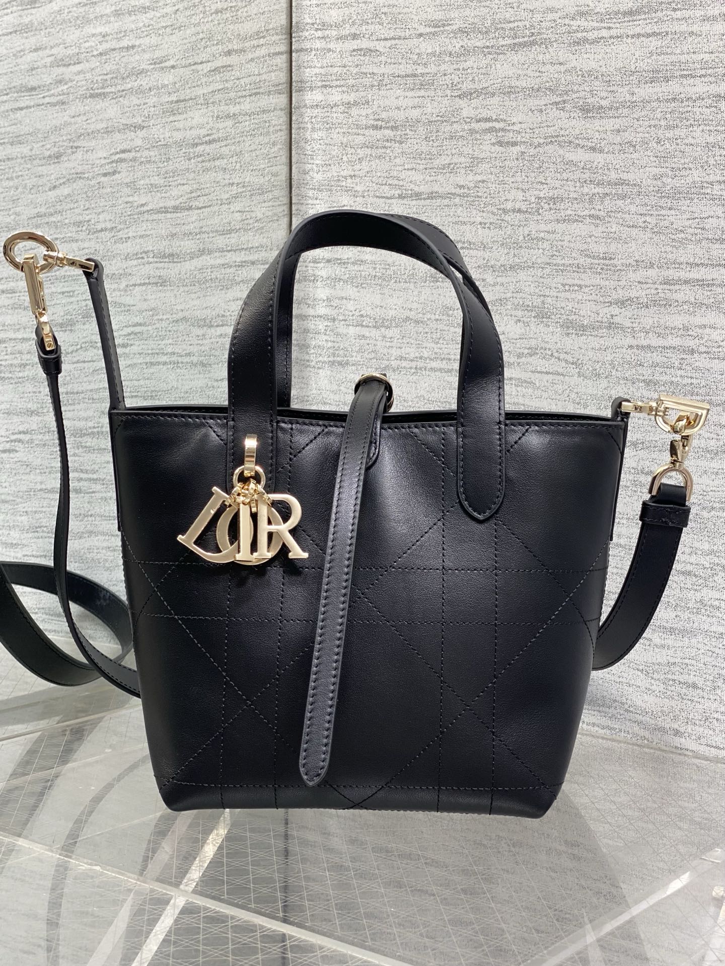 Toujours Vertical Small Bag — Black