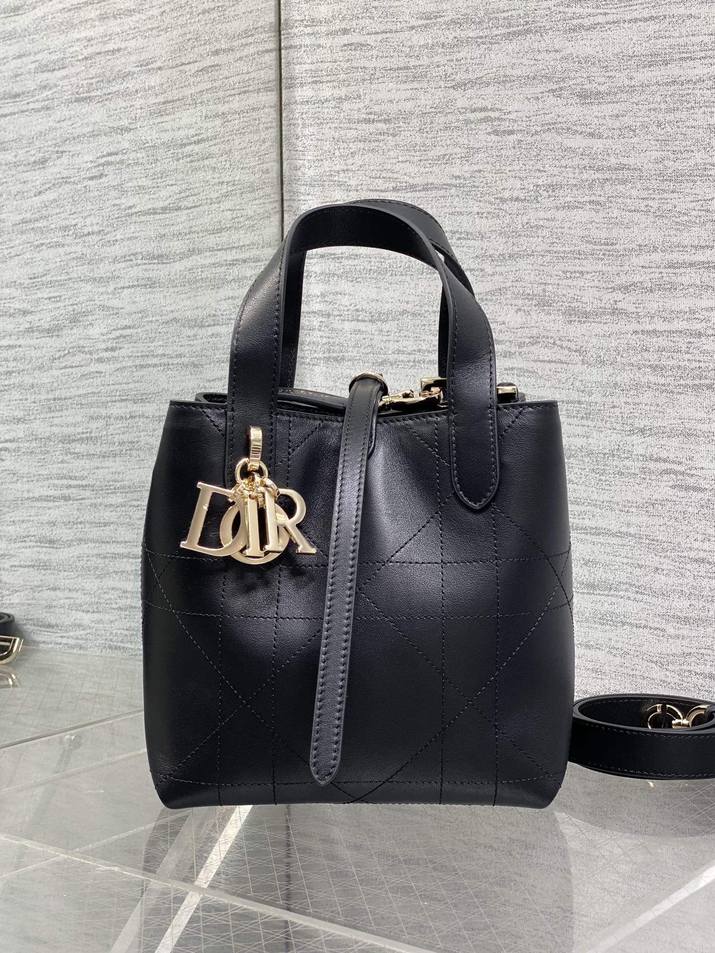Toujours Vertical Small Bag — Black