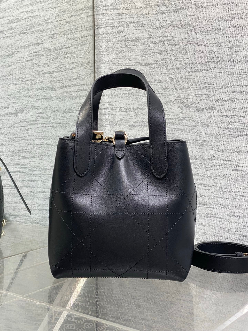 Toujours Vertical Small Bag — Black