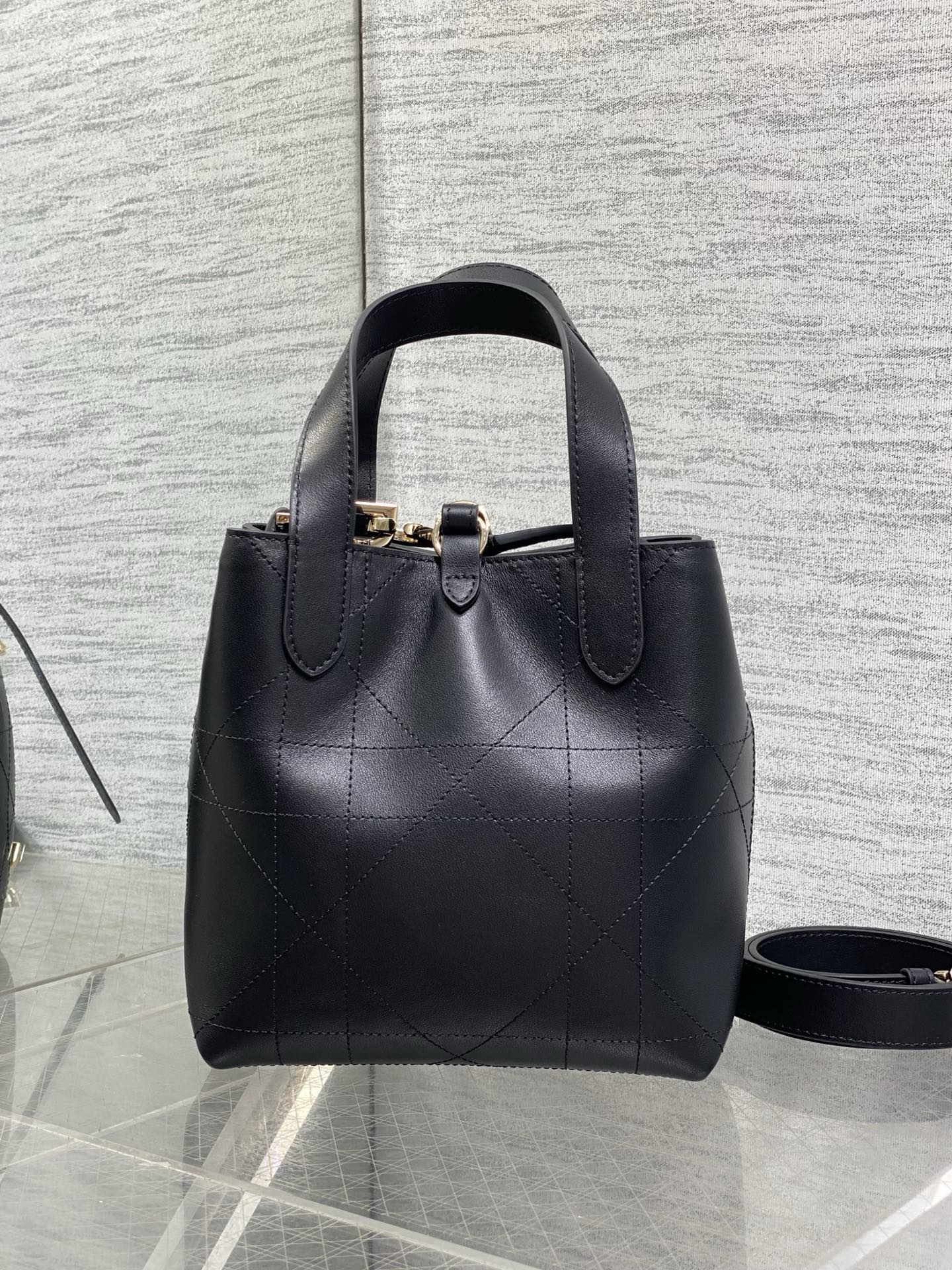 Toujours Vertical Small Bag — Black