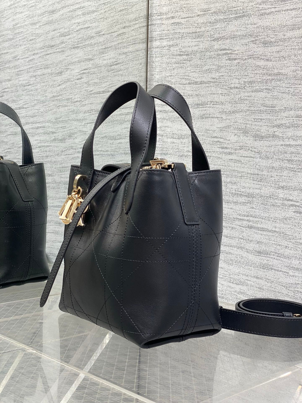 Toujours Vertical Small Bag — Black