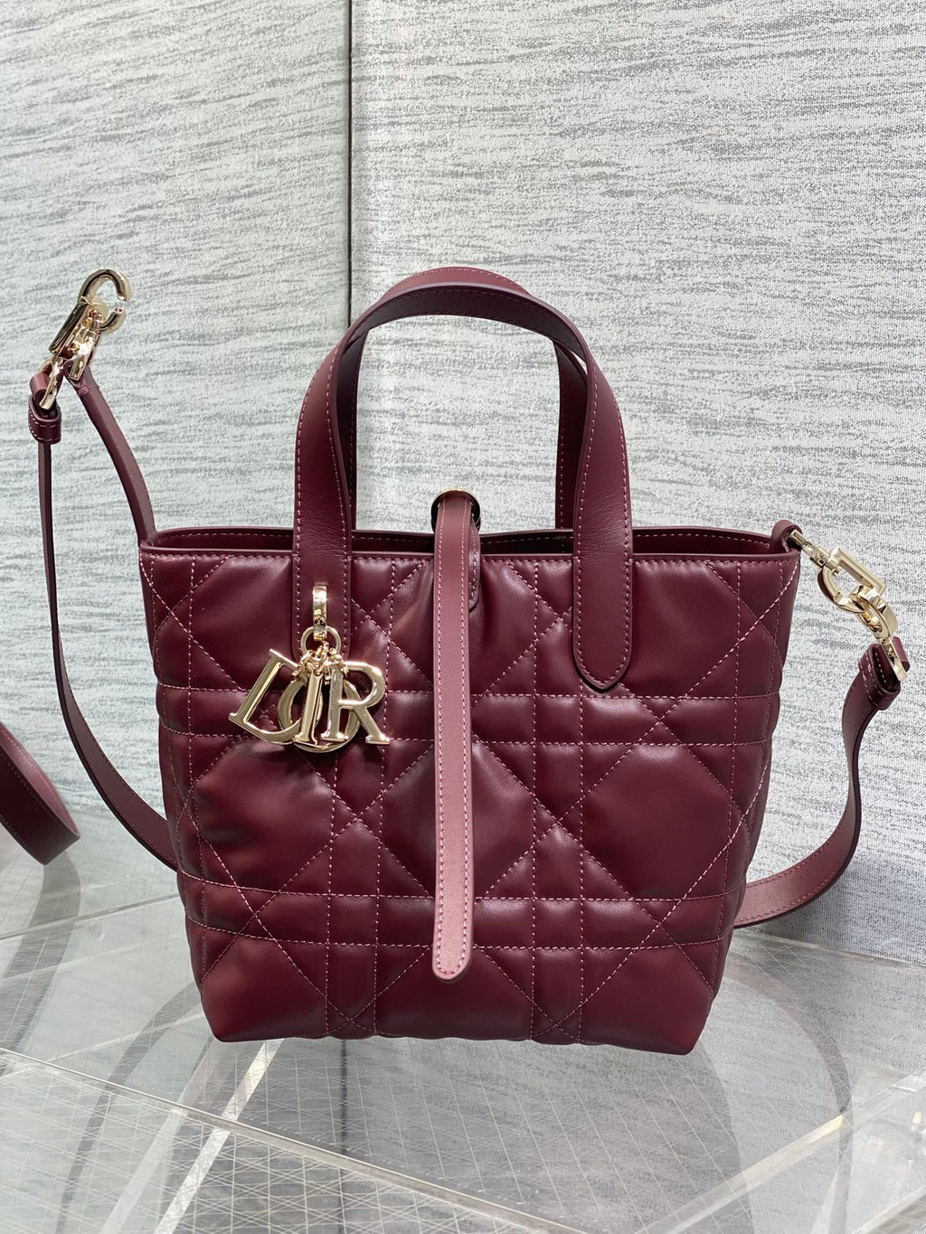 Toujours Vertical Small Bag — Burgundy