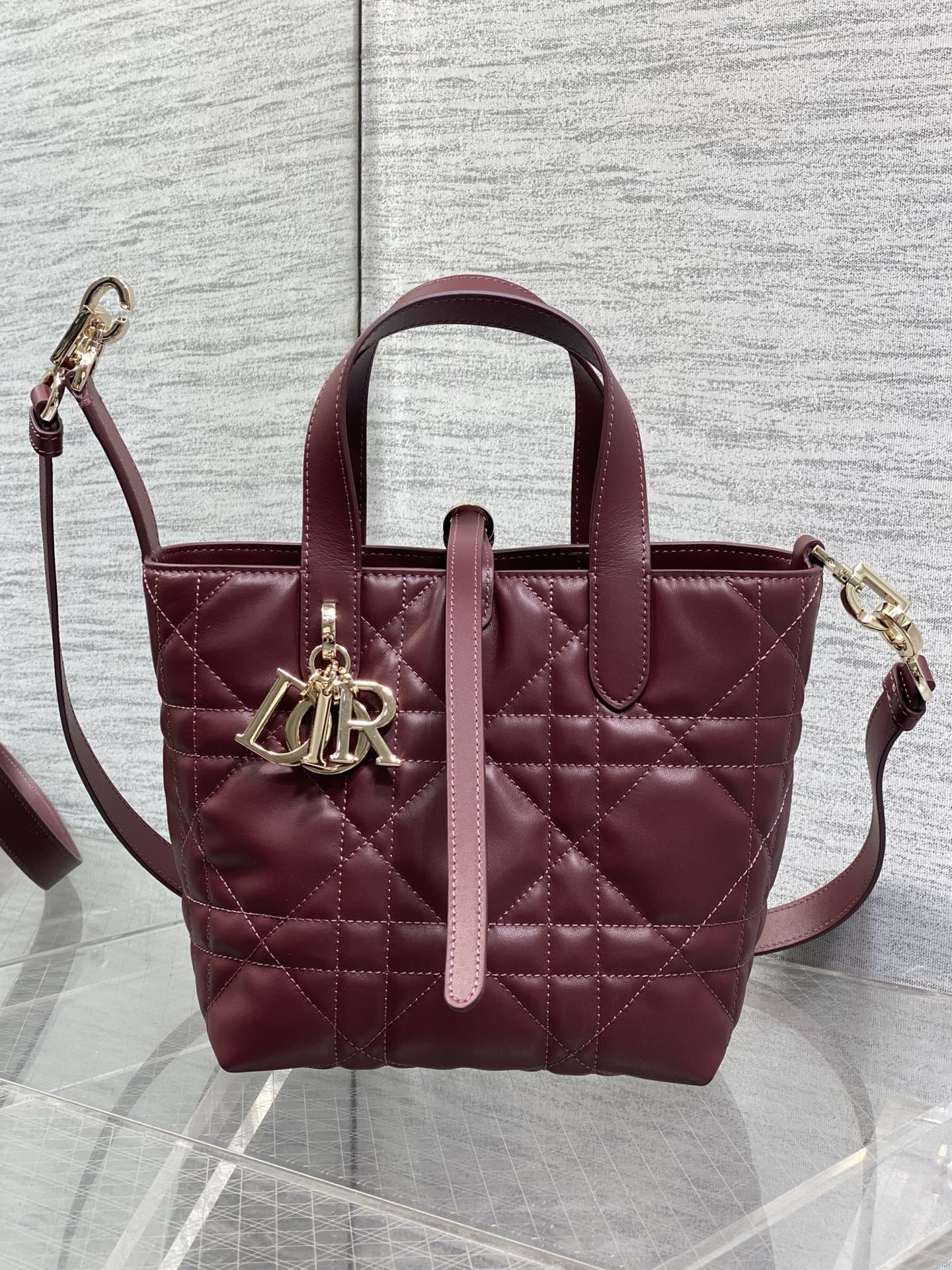 Toujours Vertical Small Bag — Burgundy