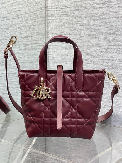 Toujours Vertical Small Bag — Burgundy