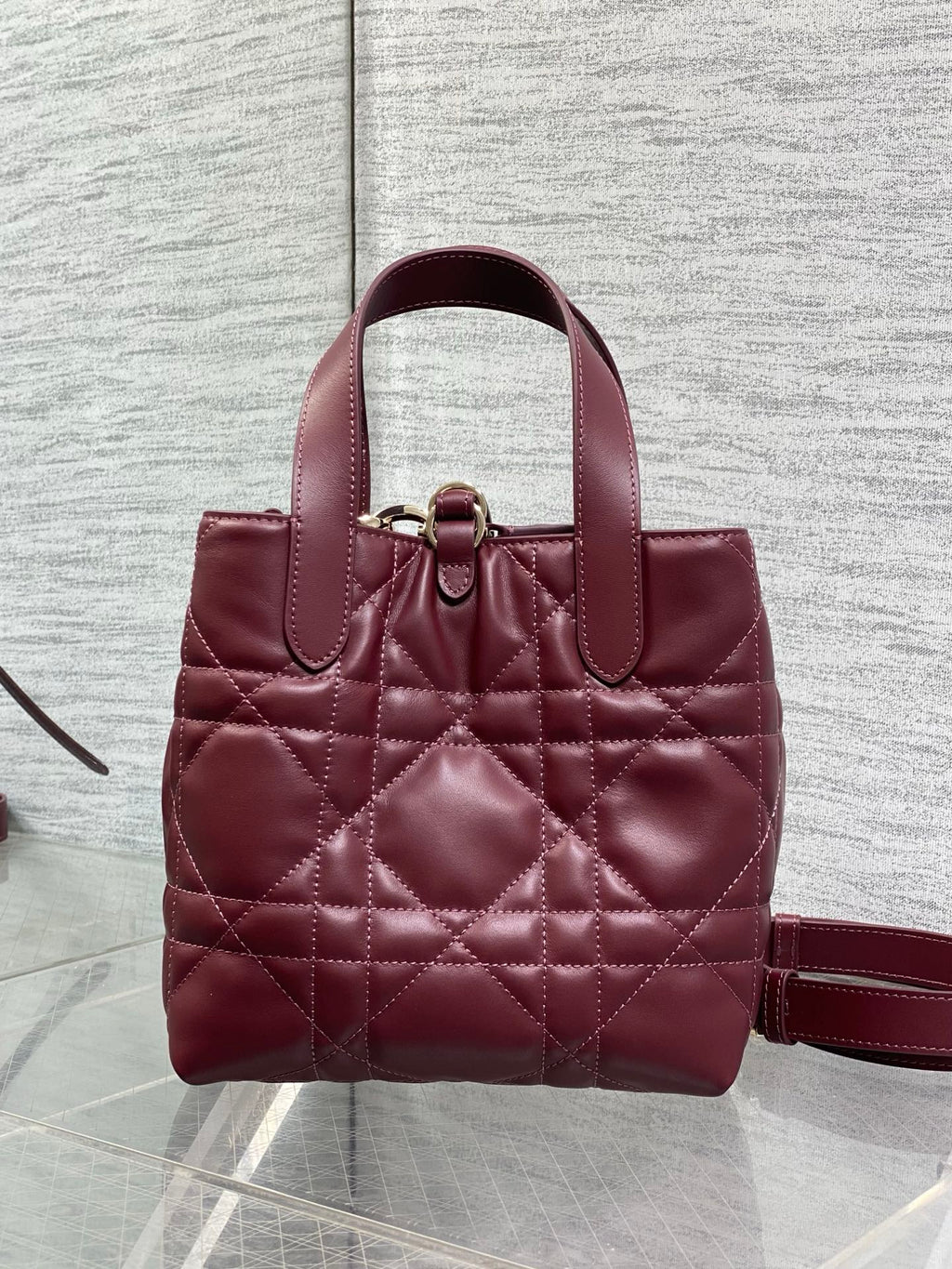 Toujours Vertical Small Bag — Burgundy
