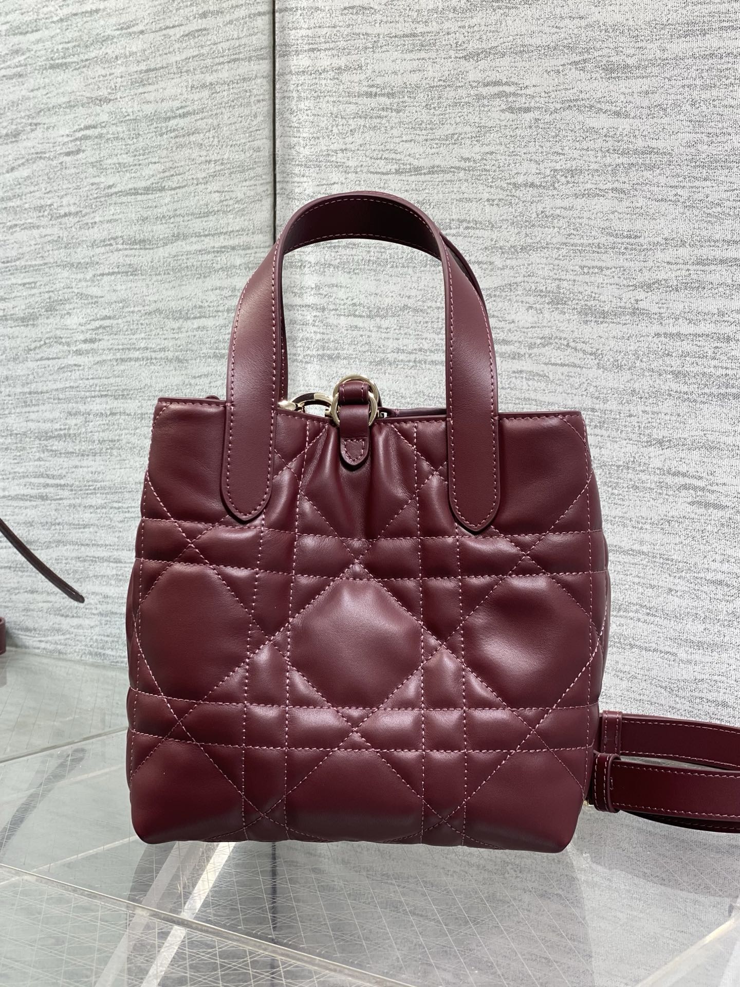 Toujours Vertical Small Bag — Burgundy