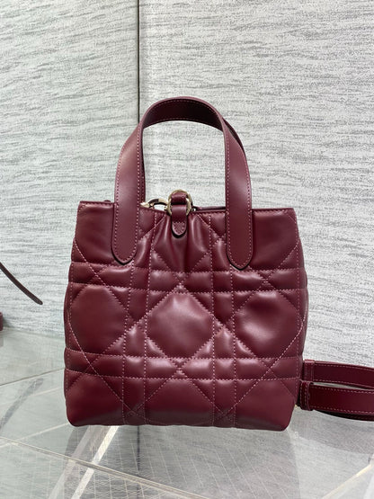 Toujours Vertical Small Bag — Burgundy