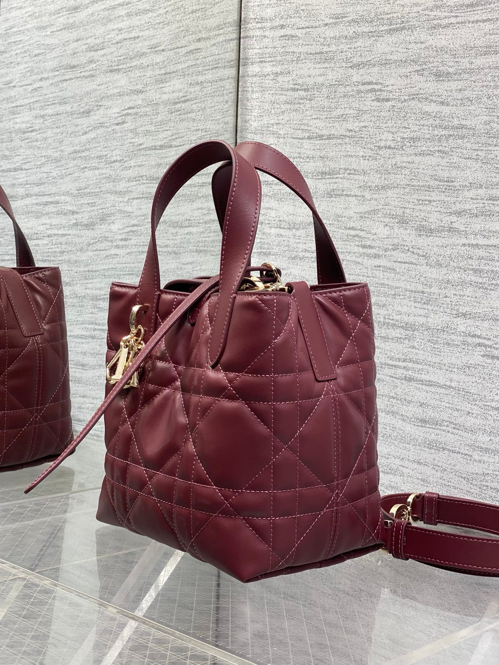 Toujours Vertical Small Bag — Burgundy