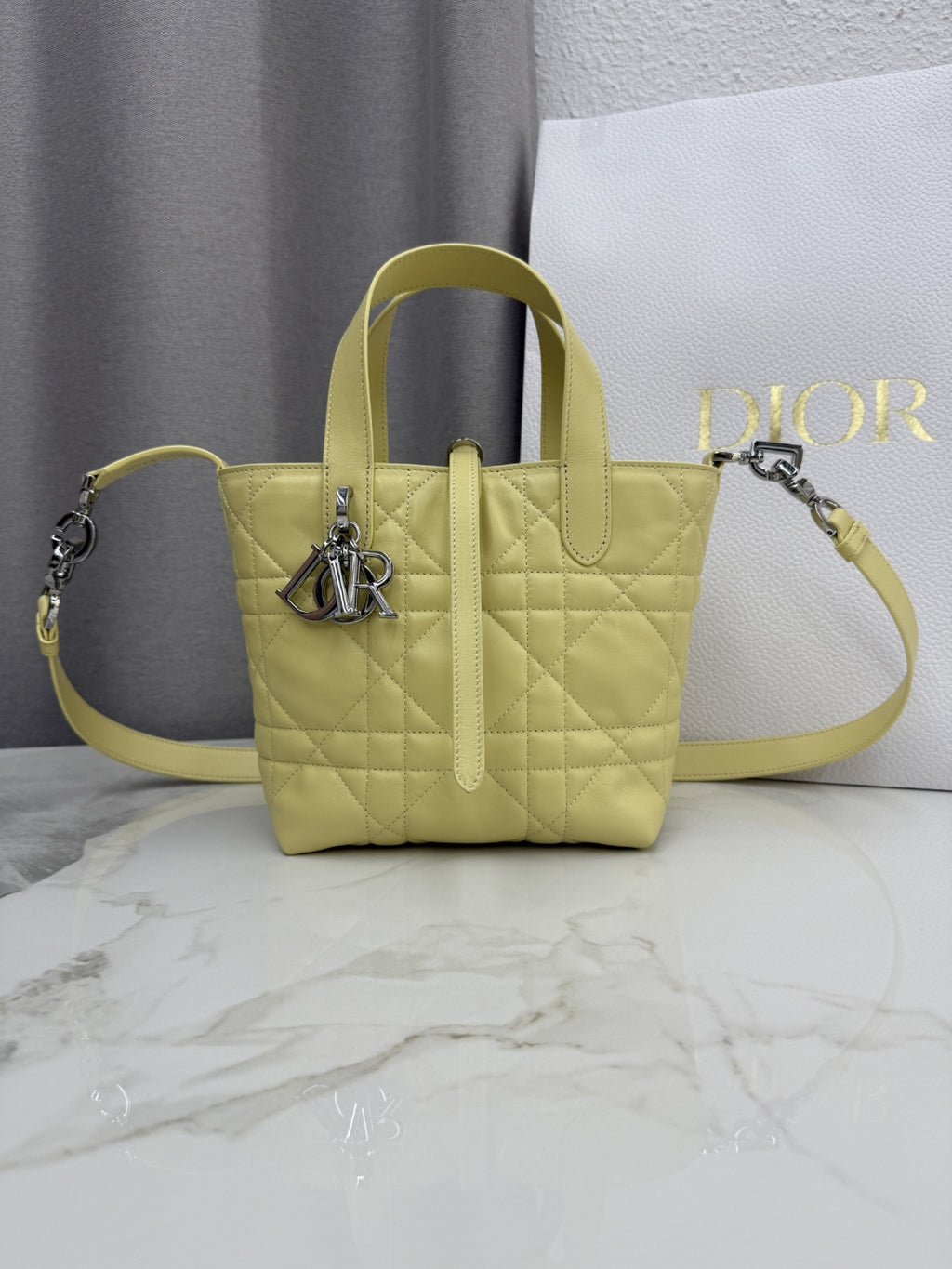 Toujours Vertical Small Bag — Lemon Yellow