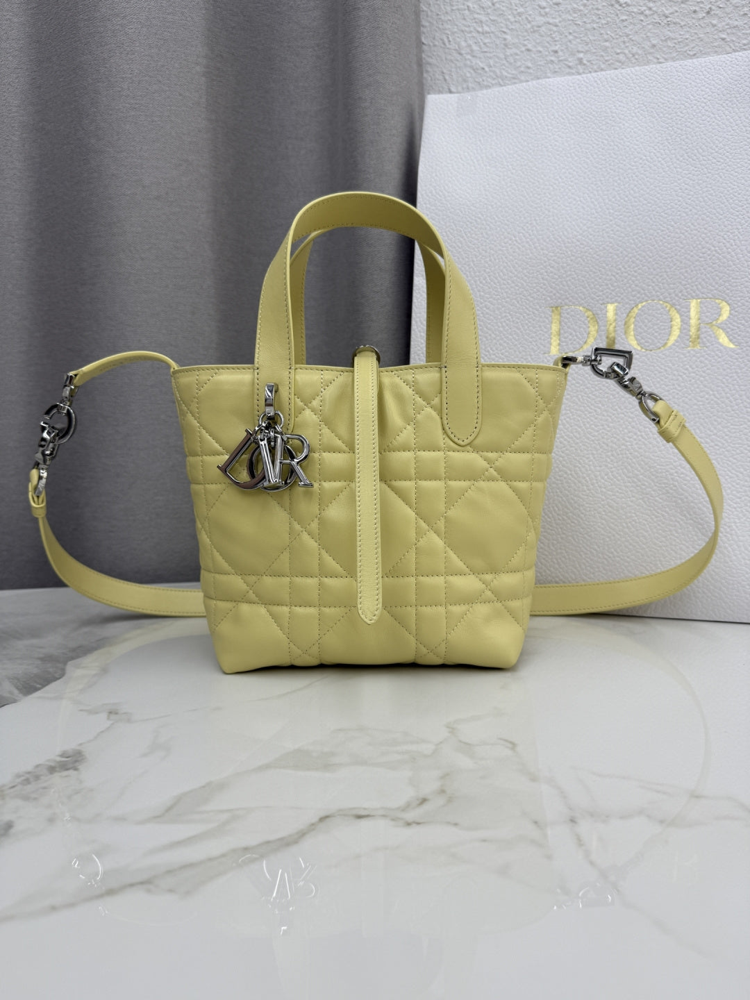 Toujours Vertical Small Bag — Lemon Yellow