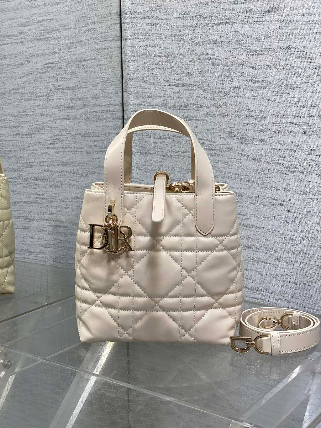 Toujours Vertical Small Bag — Ivory White