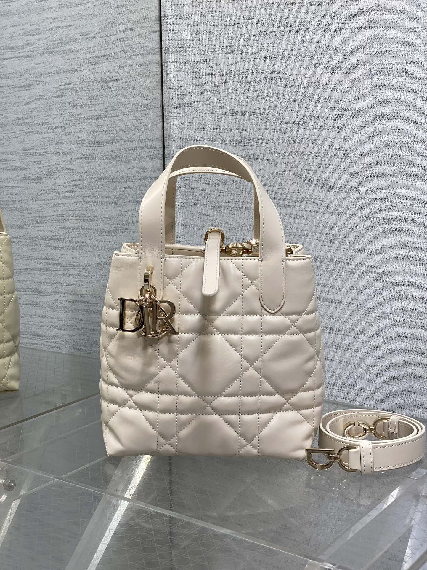Toujours Vertical Small Bag — Ivory White