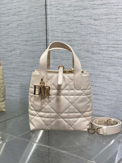 Toujours Vertical Small Bag — Ivory White