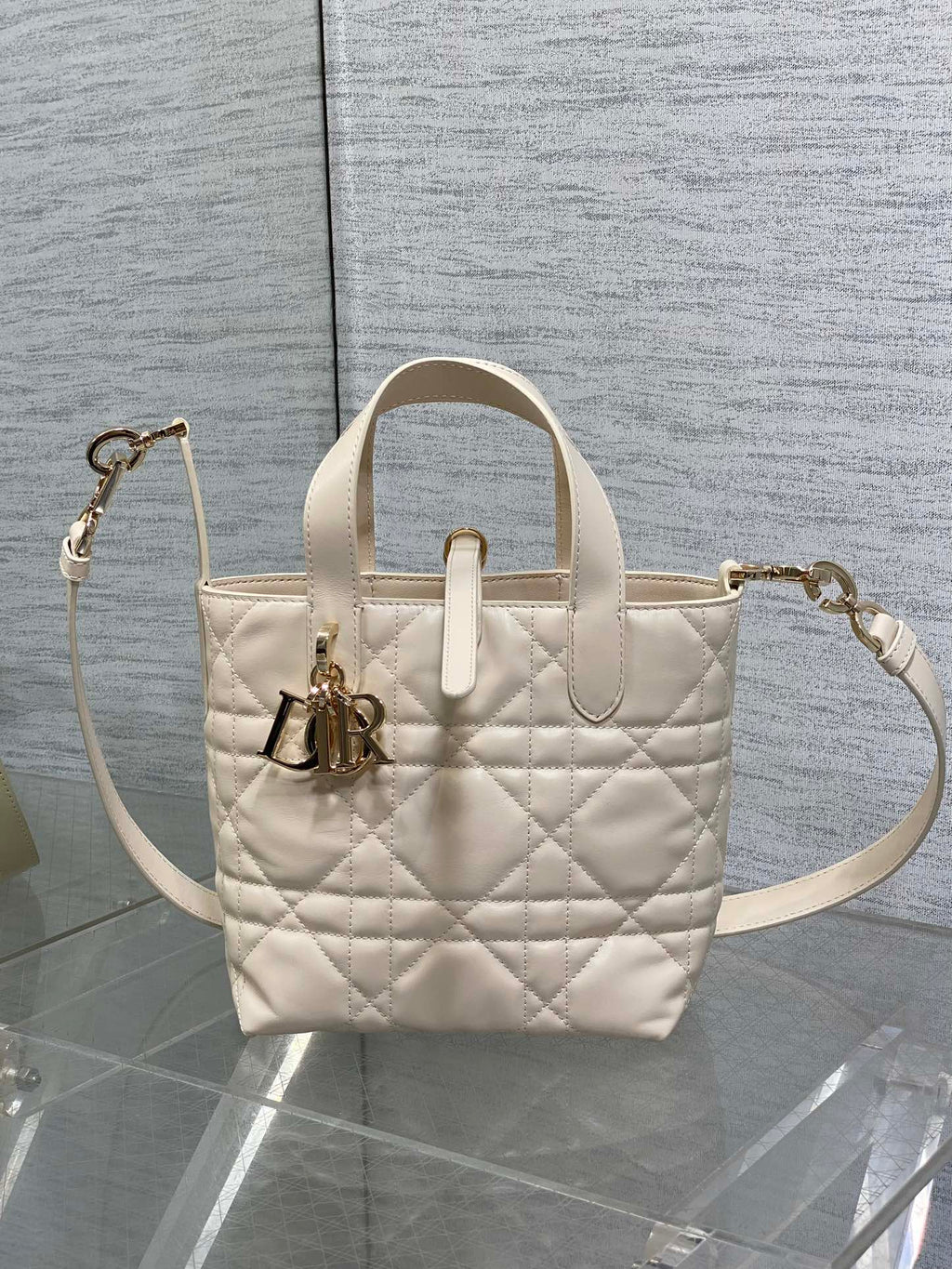 Toujours Vertical Small Bag — Ivory White