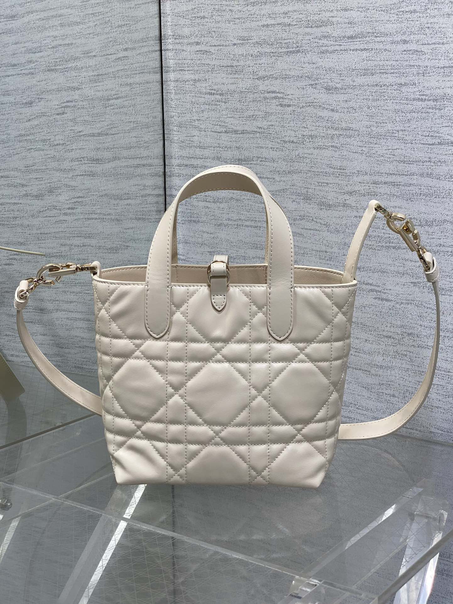 Toujours Vertical Small Bag — Ivory White