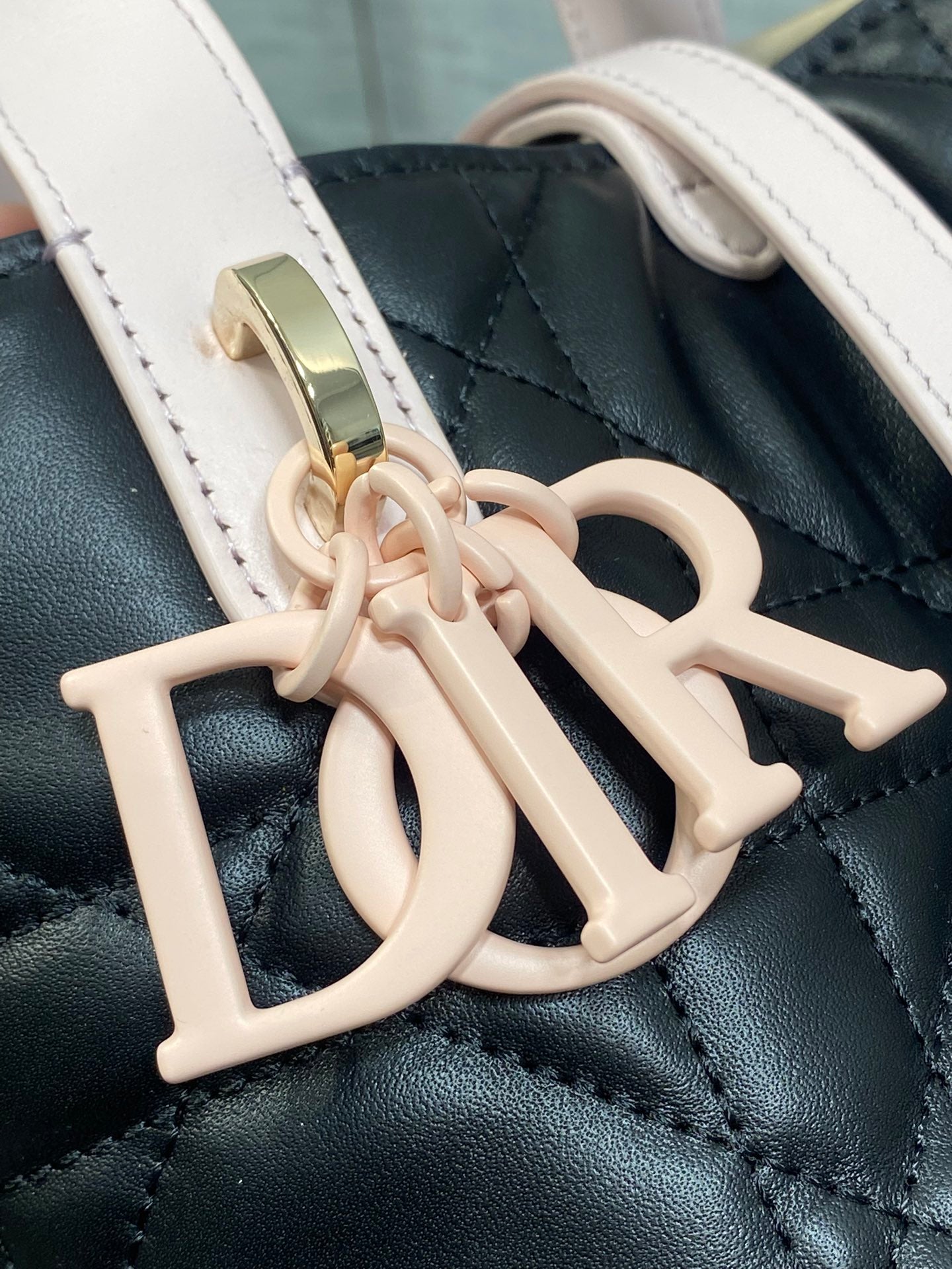 Toujours Vertical Small Bag — Black & Pink Colour-Block