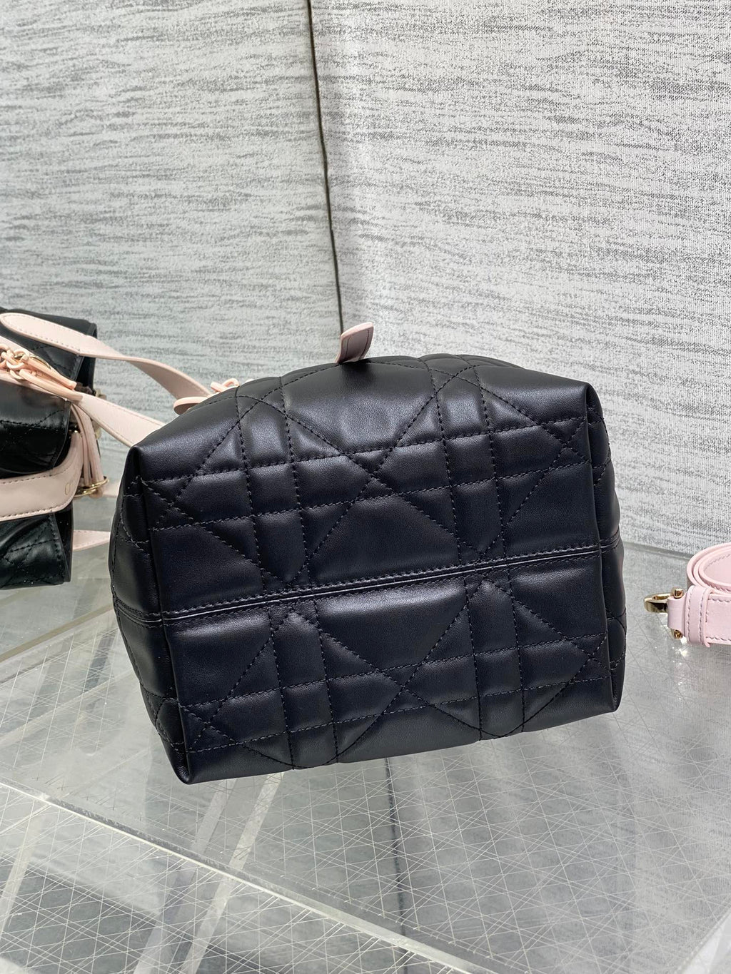 Toujours Vertical Small Bag — Black & Pink Colour-Block