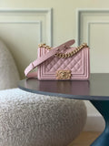 Chanel 26 A Le Boy Bag — Pink with Antique Gold Hardware