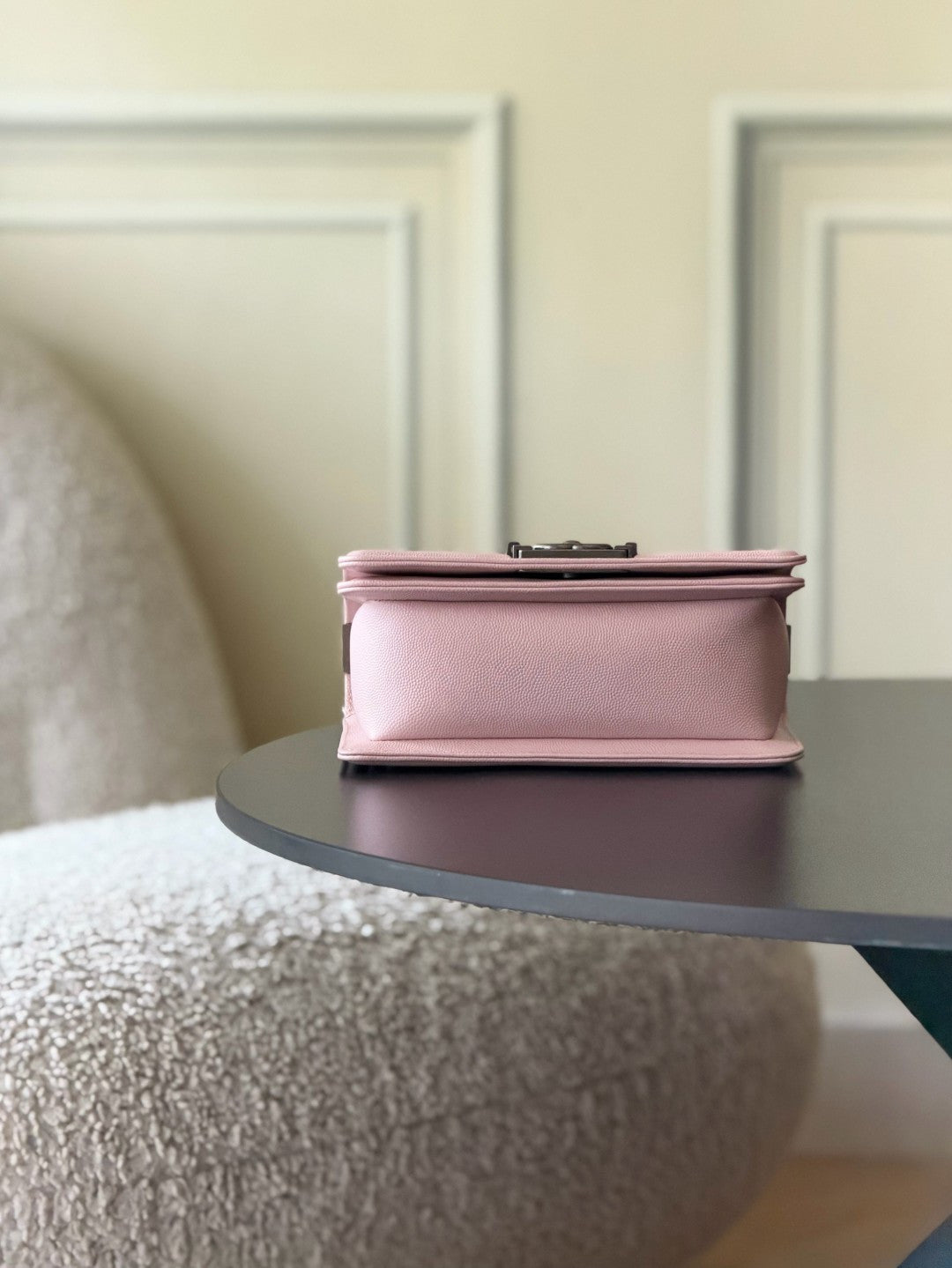 Chanel 26 A Le Boy Bag — Pink with Antique Silver Hardware