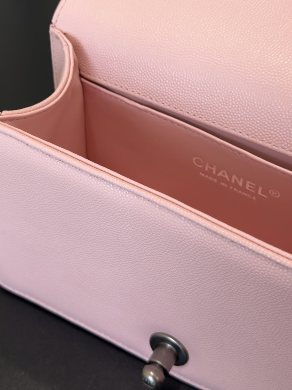 Chanel 26 A Le Boy Bag — Pink with Antique Silver Hardware