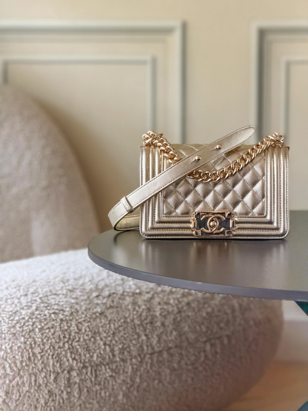Chanel 26 A Le Boy Bag — Gold with Gold-Plated Hardware