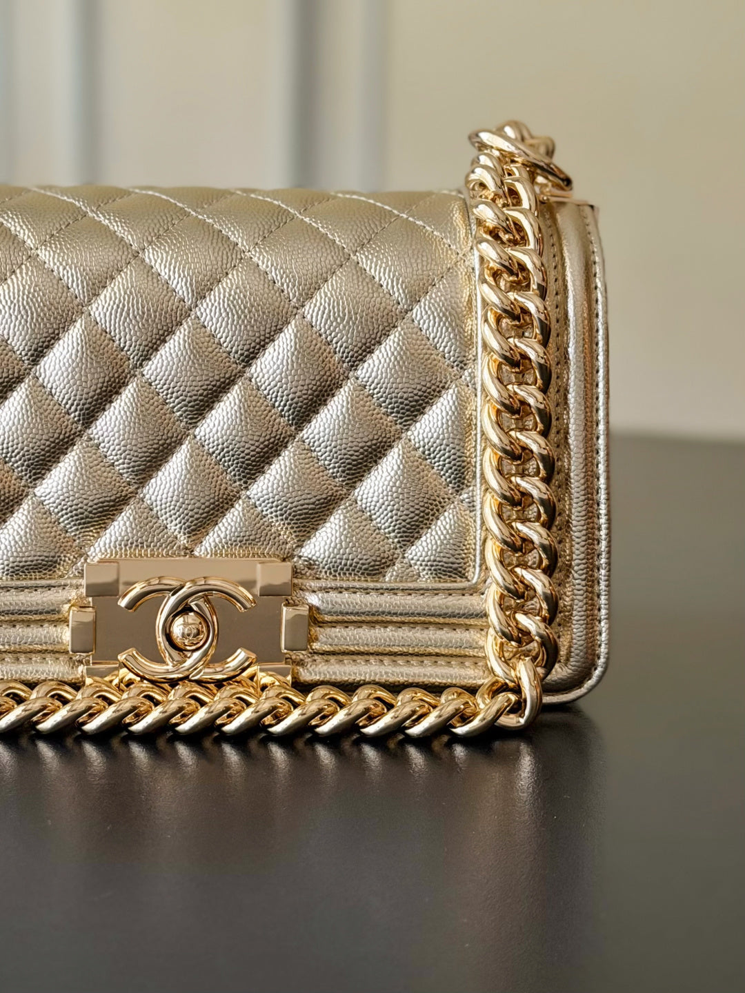 Chanel 26 A Le Boy Bag — Gold with Gold-Plated Hardware
