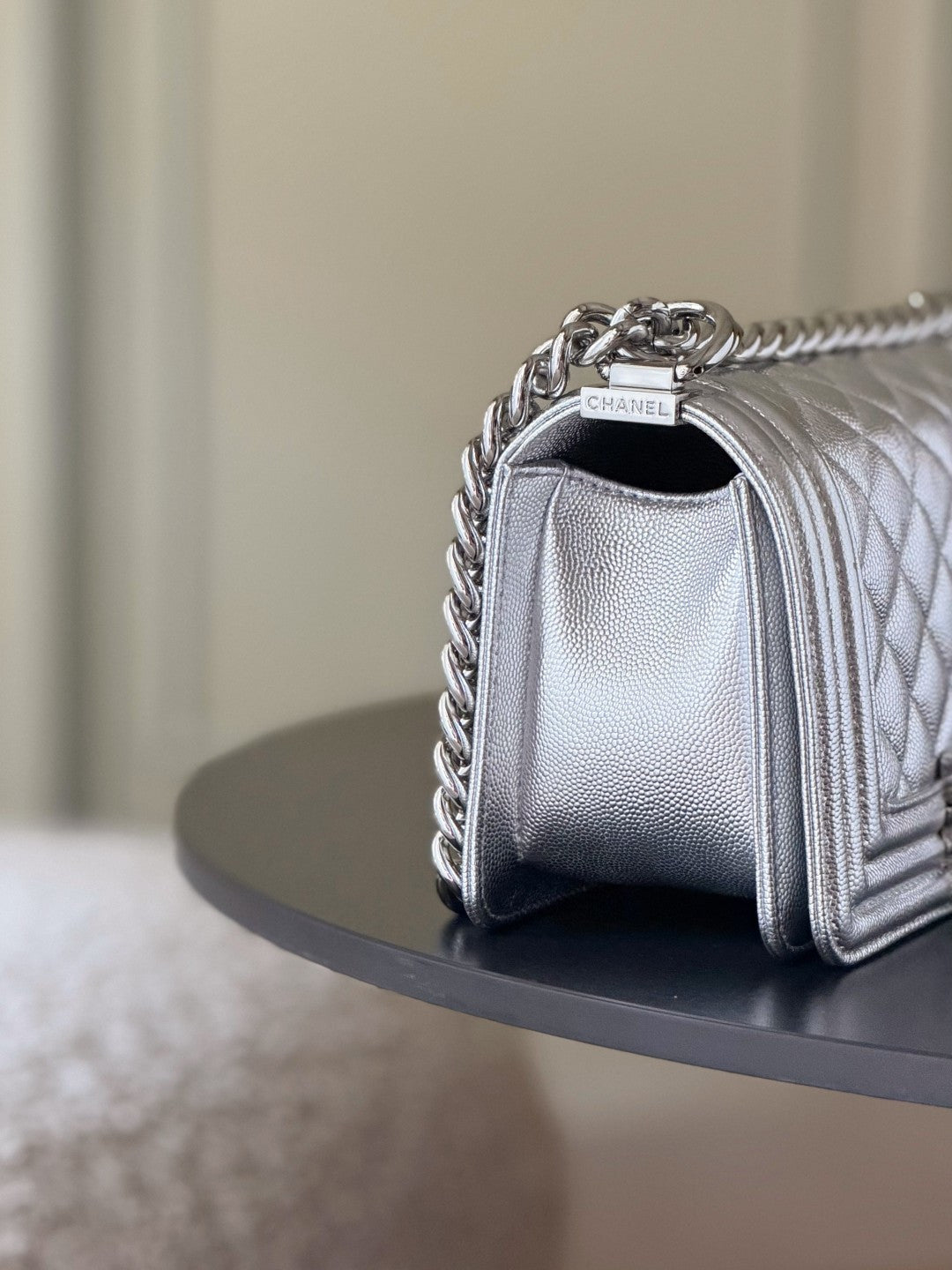 Chanel 26 A Le Boy Bag — Silver with Silver-Plated Hardware