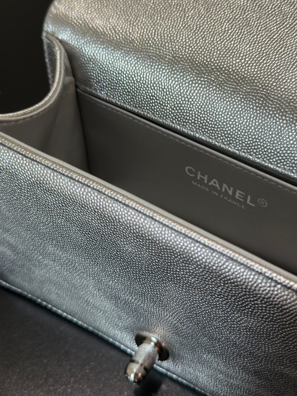 Chanel 26 A Le Boy Bag — Silver with Silver-Plated Hardware