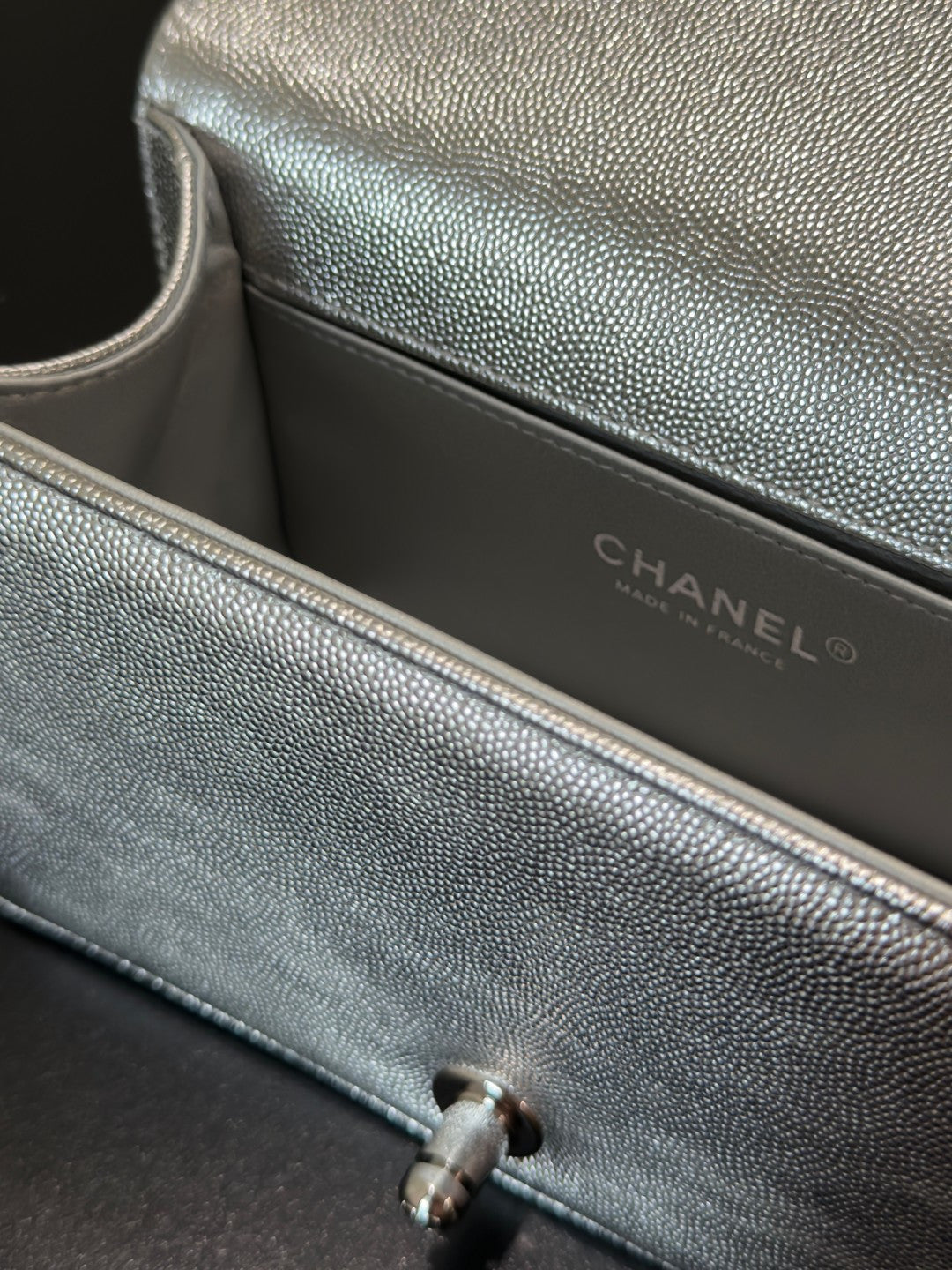 Chanel 26 A Le Boy Bag — Silver with Silver-Plated Hardware
