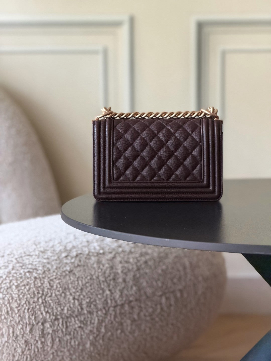 Chanel 26 A Le Boy Bag — Coffee Brown with Antique Gold Hardware