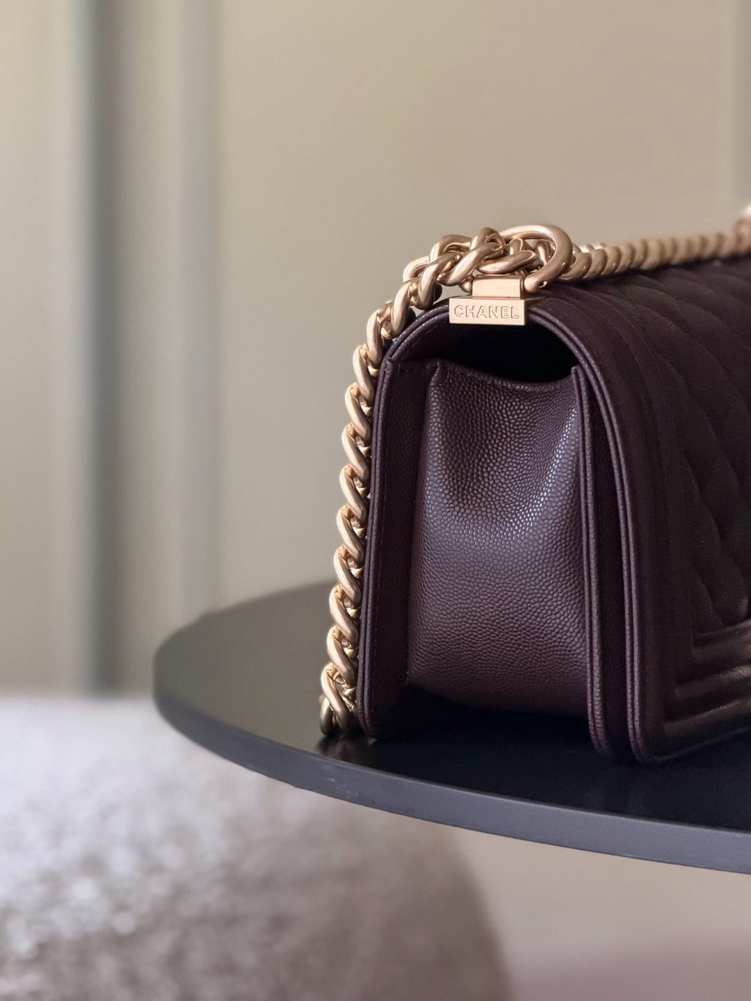 Chanel 26 A Le Boy Bag — Coffee Brown with Antique Gold Hardware