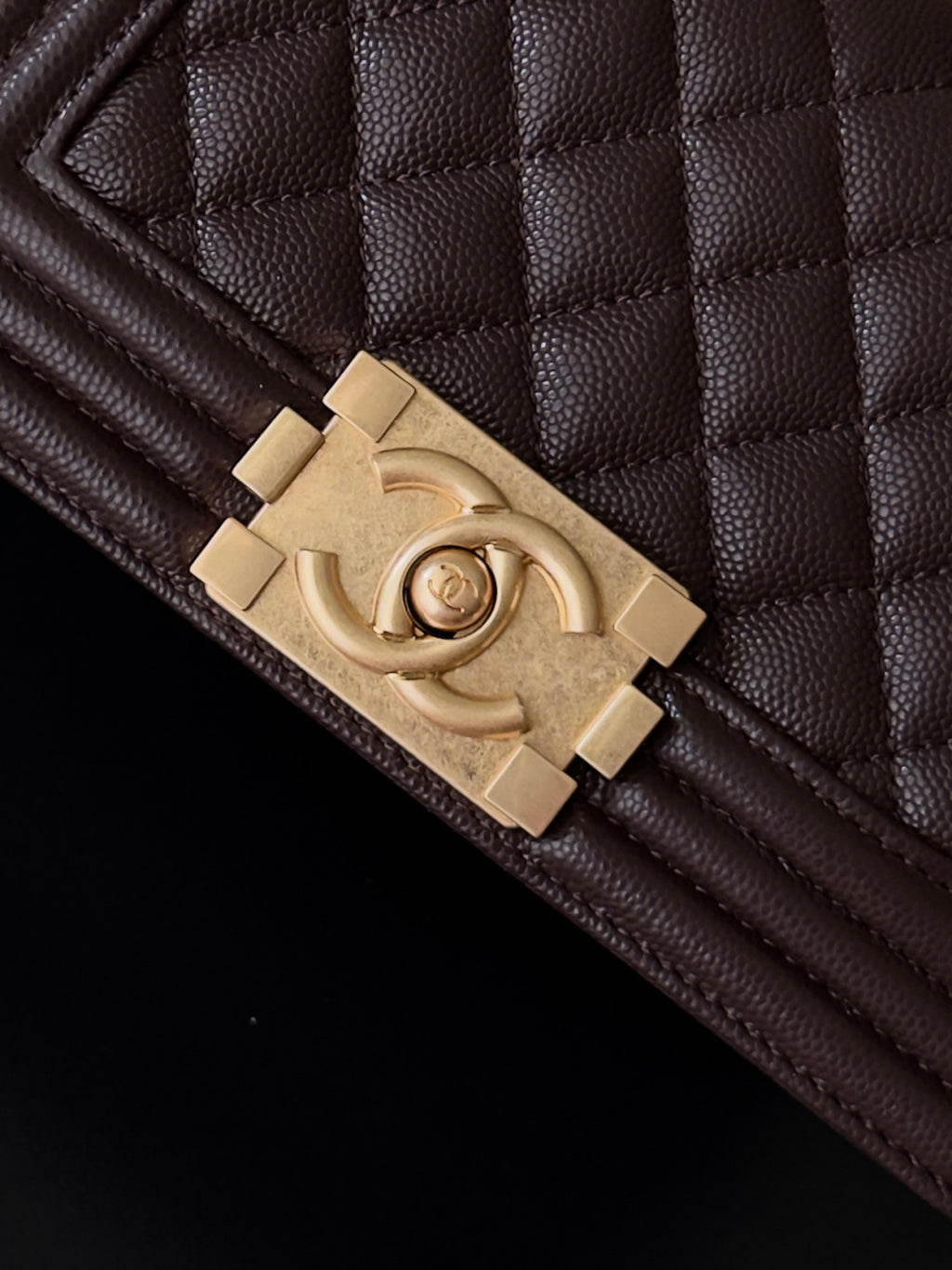 Chanel 26 A Le Boy Bag — Coffee Brown with Antique Gold Hardware