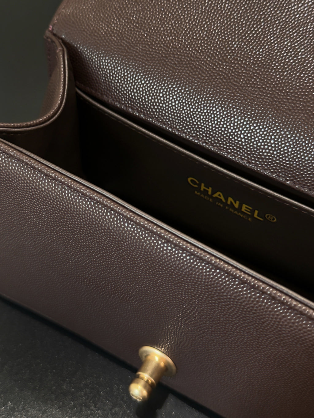Chanel 26 A Le Boy Bag — Coffee Brown with Antique Gold Hardware