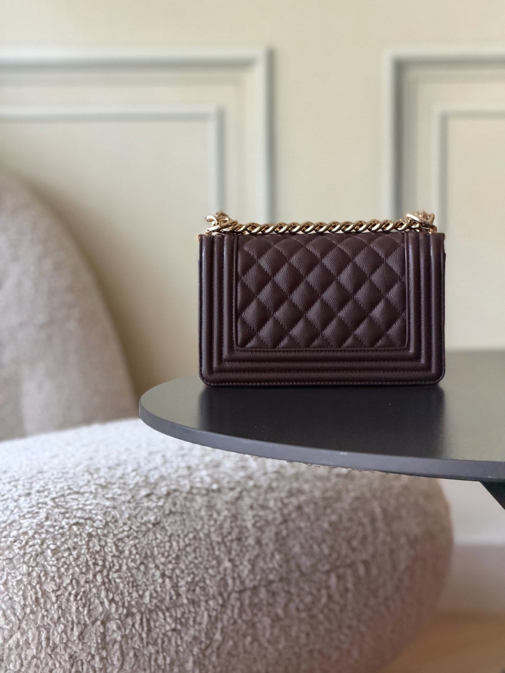 Chanel 26 A Le Boy Bag — Coffee Brown with Gold Hardware