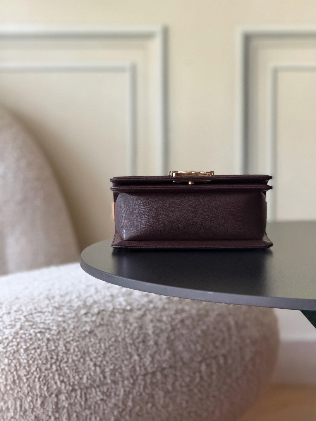 Chanel 26 A Le Boy Bag — Coffee Brown with Gold Hardware