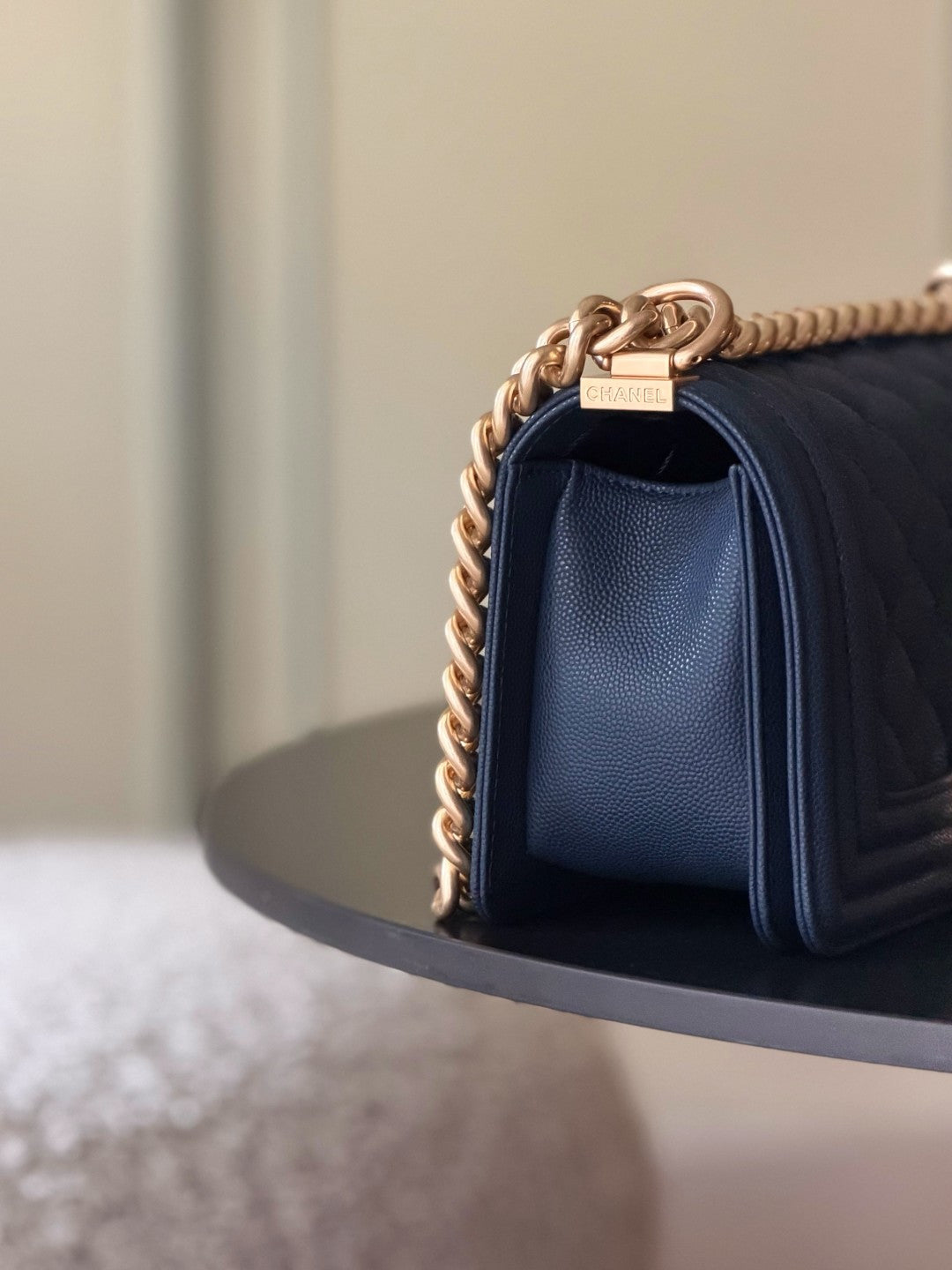 Chanel 26 A Le Boy Bag — Royal Blue with Antique Gold Hardware