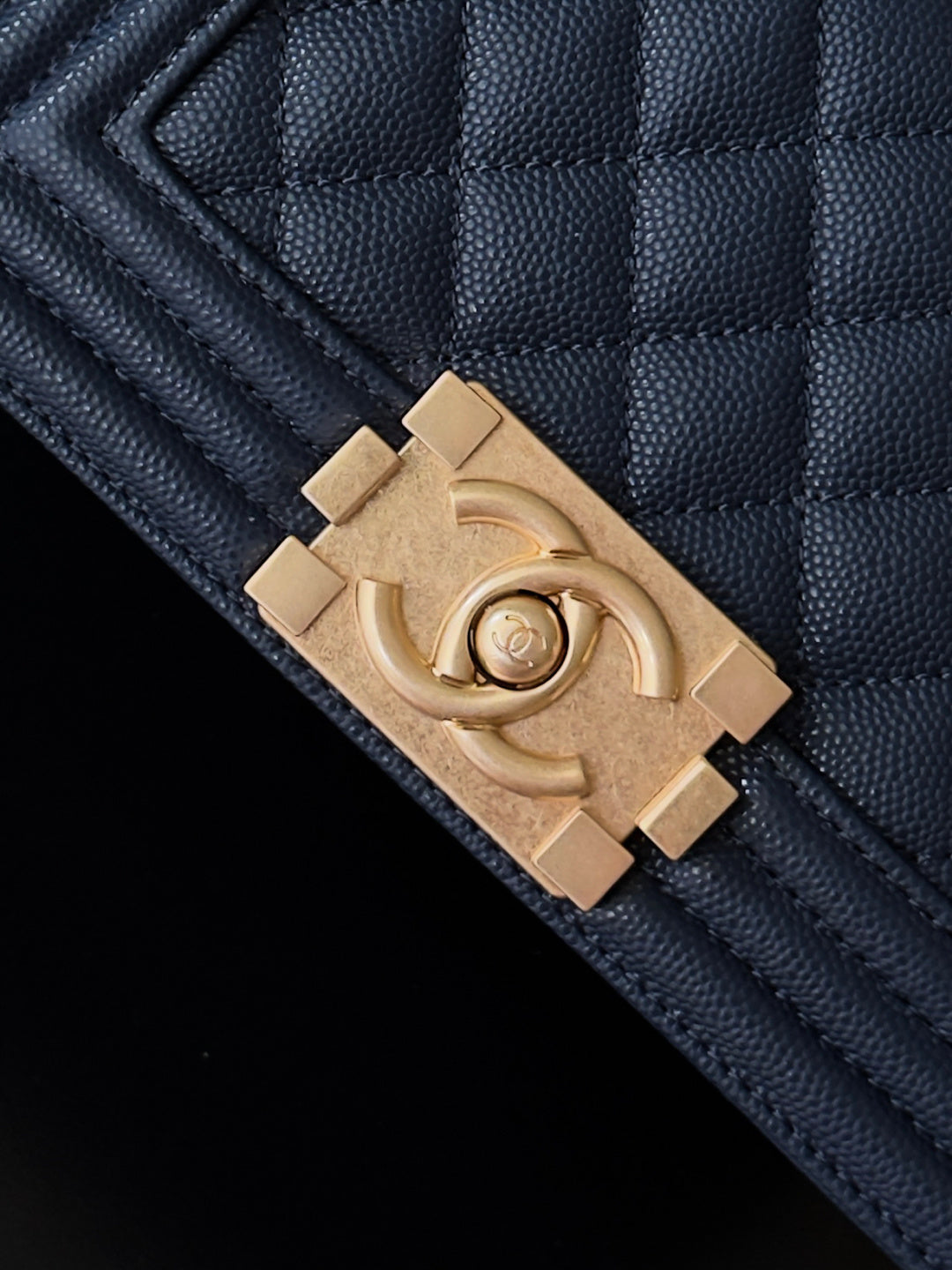 Chanel 26 A Le Boy Bag — Royal Blue with Antique Gold Hardware