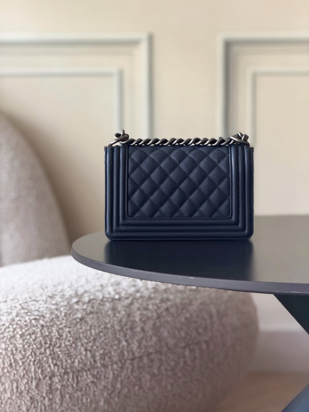Chanel 26 A Le Boy Bag — Royal Blue with Antique Silver Hardware