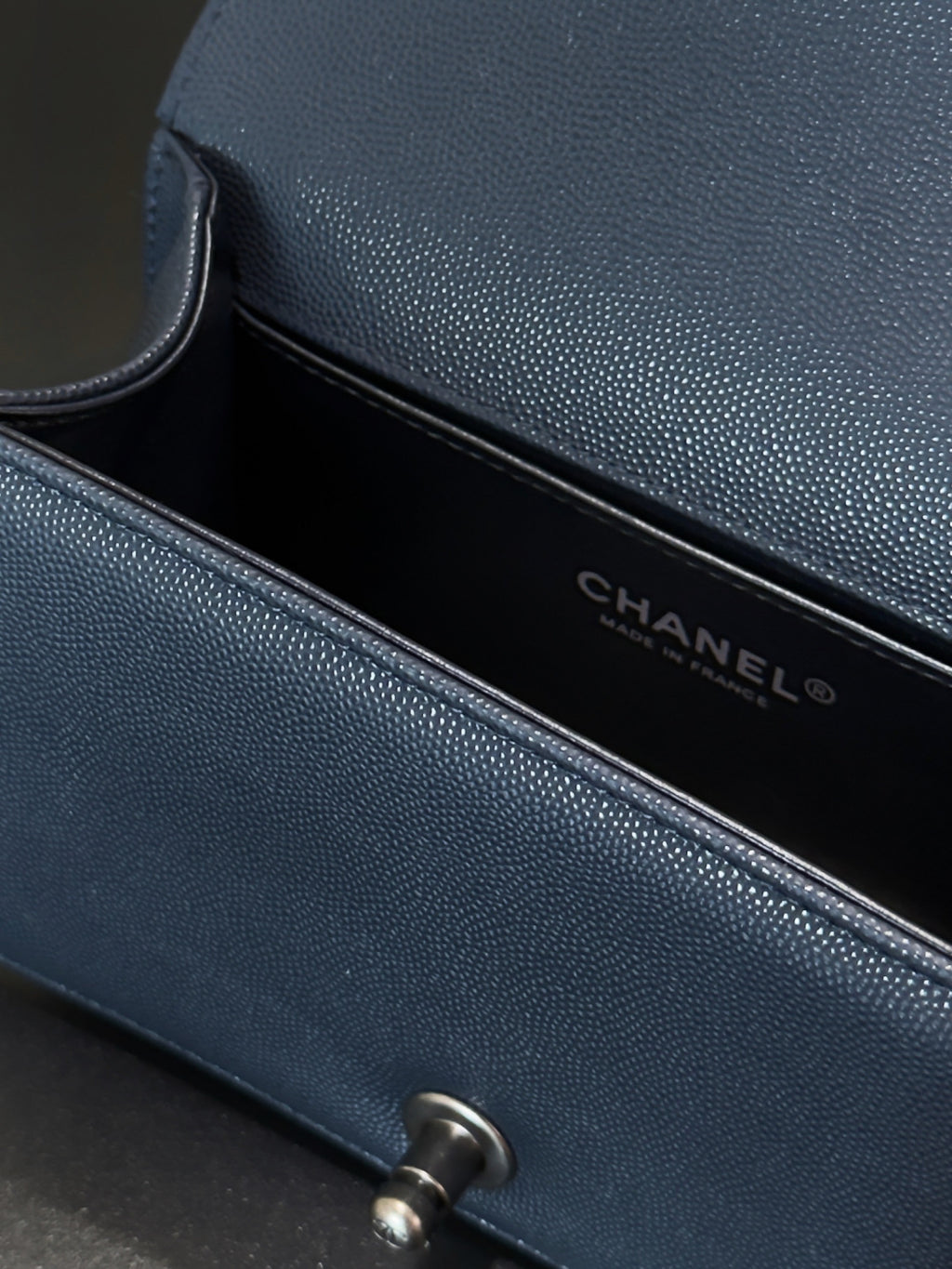 Chanel 26 A Le Boy Bag — Royal Blue with Antique Silver Hardware