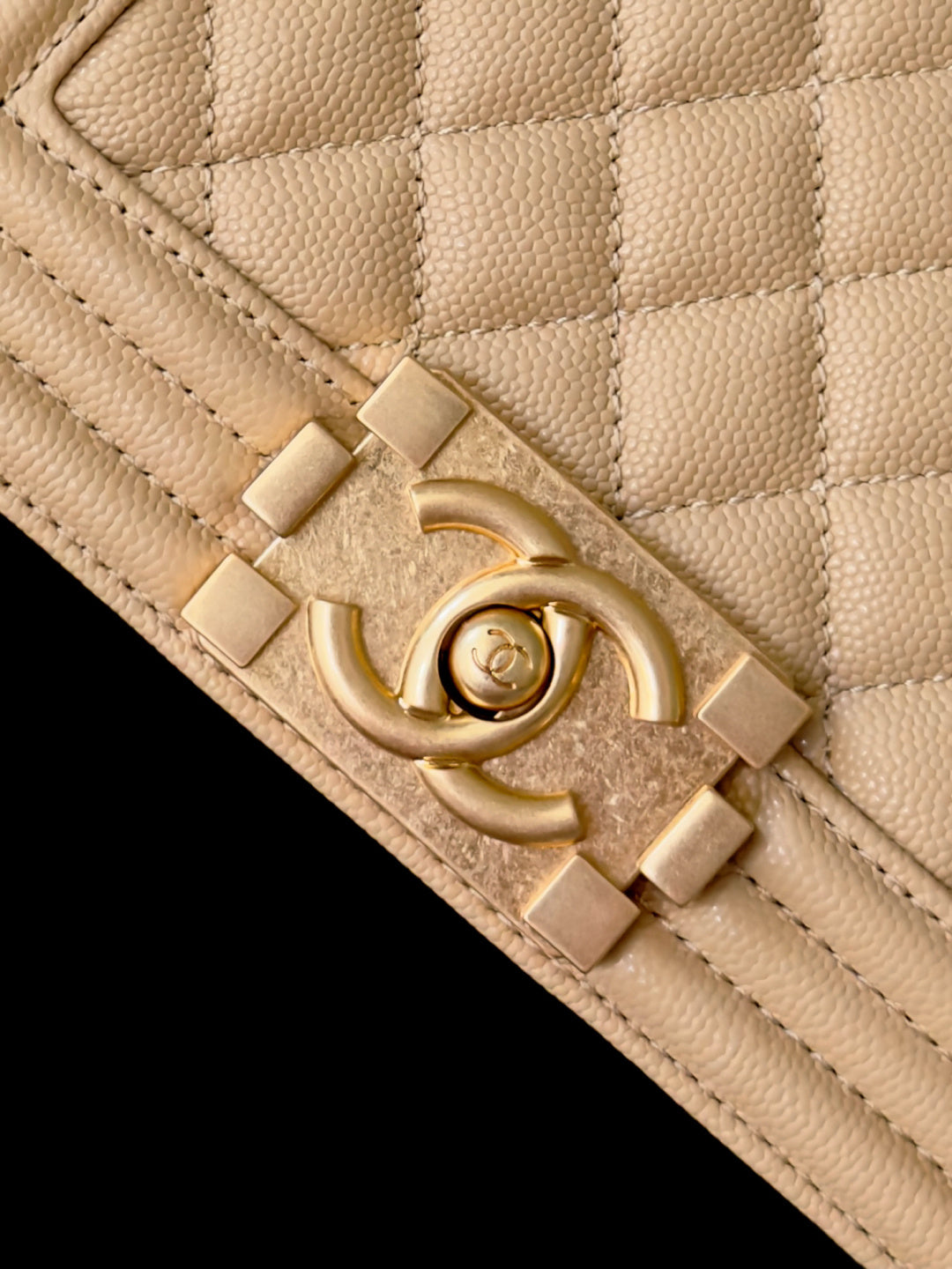 Chanel 26 A Le Boy Bag — Apricot with Antique Gold Hardware