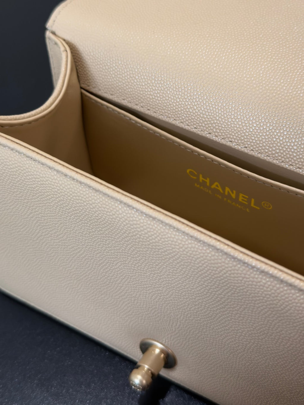 Chanel 26 A Le Boy Bag — Apricot with Antique Gold Hardware
