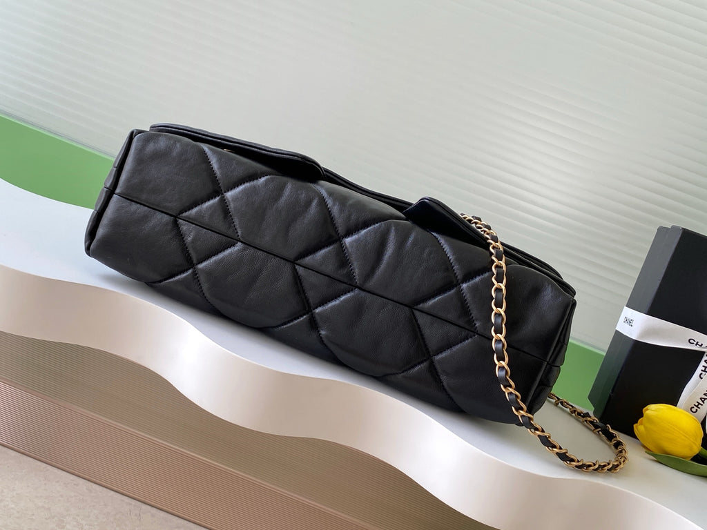 Chanel 26S Multi Pocket Flap Bag Black & Gold