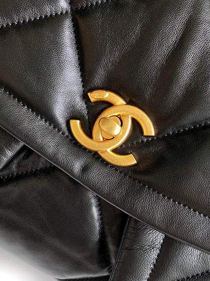 Chanel 26S Multi Pocket Flap Bag Black & Gold