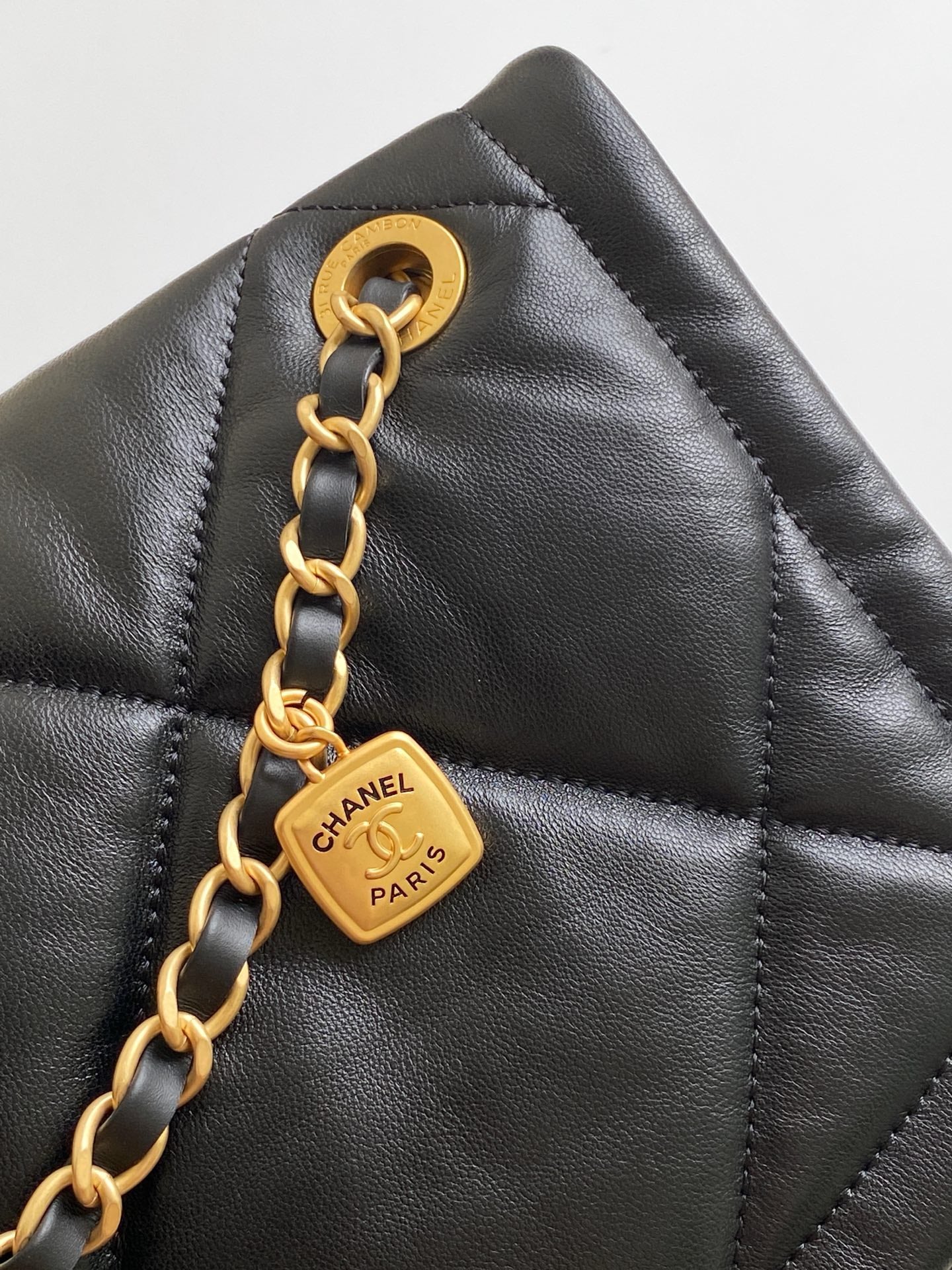 Chanel 26S Multi Pocket Flap Bag Black & Gold