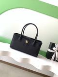 Chanel Cerf Small Tote Bag Black & Gold