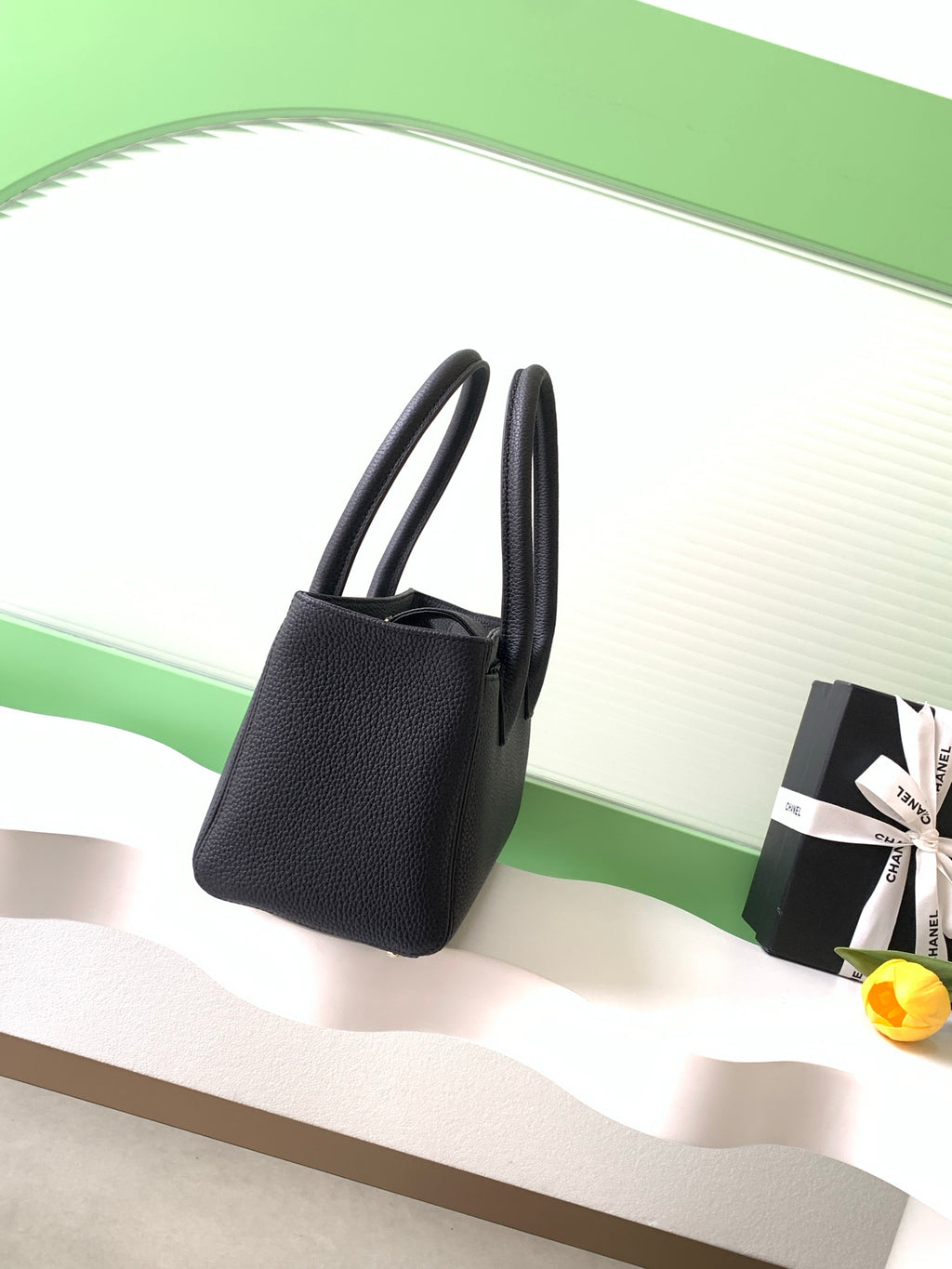 Chanel Cerf Small Tote Bag Black & Gold